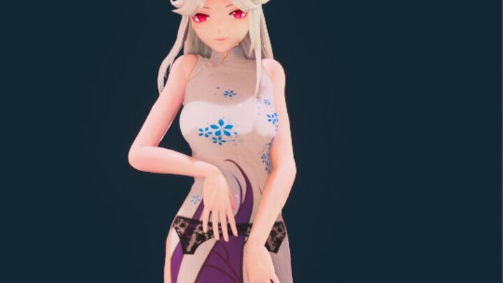 [Genshin Impact MMD] Cahaya kental cheongsam semi transparan丨mosaik berayun❤rusa kecil menabrak