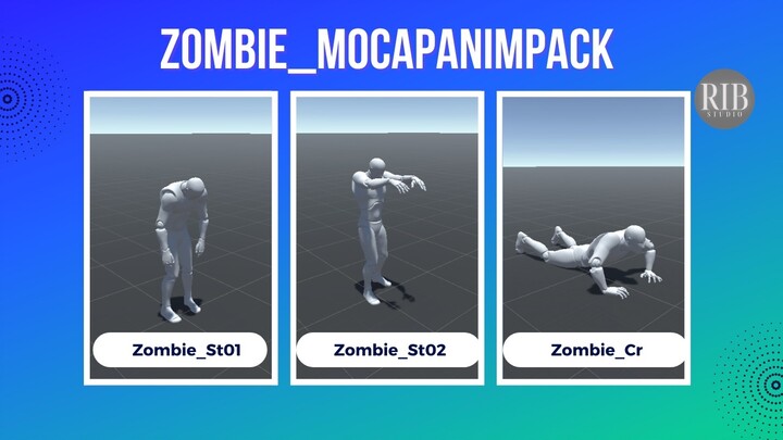 Zombie_MocapAnimPack 丧尸动作捕捉动画包 - Unity