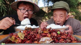 Countryside Recipe & Mukbang | Mala Stir-fried Hare