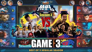 Game3 Aether Atlas VS SGD Omega | MPL PH S3 Regular Season