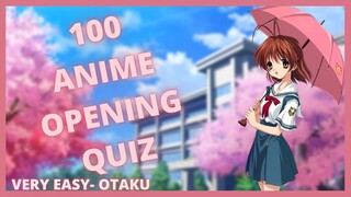 Anime Opening Quiz - 100 openings [Very Easy - Otaku]