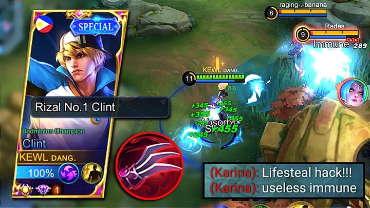 CLINT NEW SEASON BEST HAAS CLAW BUILD!!😱 LIFESTEAL HACK BUILD??!! (must try) MLBB