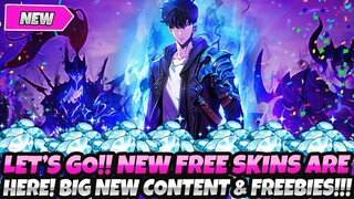 *LET'S GOOO!* NEW FREE SKINS FOR EVERYONE ARE HERE! BIG NEW CONTENT & FREEBIES! (Solo leveling Arise