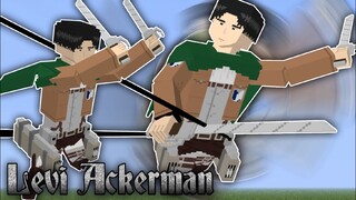Đội trưởng Levi Ackerman với Kỹ năng Lốc xoáy cân Toàn bộ Titans trong Minecraft Attack on Titan