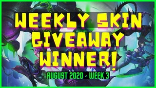 MOBILE LEGENDS WEEKLY SKIN GIVEAWAY WINNER! (AUGUST 2020 - WEEK 3)