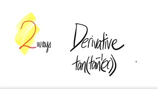 2nd way: trig derivative tan(arc tan(x))