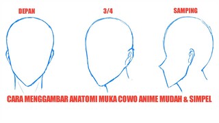 Cara Menggabar Muka Muka Anime Cowo Simpel & Mudah |  How to Get A Simple Male Anime Face & Easy