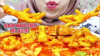 ASMR SEBLAK CEKER BAKSO HOT JELETOT KUAH MERCON ULUL ASMR MUKBANG INDONESIA