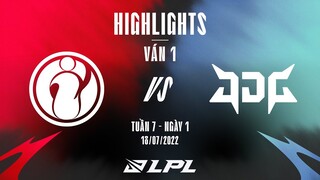 IG vs JDG | Highlights - Game 1 | Tuần 7 Ngày 1 | LPL Mùa Hè 2022