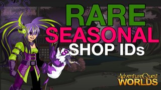 AQW | WORKING RARE AND SEASONAL RARE SHOP IDs | PART 1 | UPDATED 2019