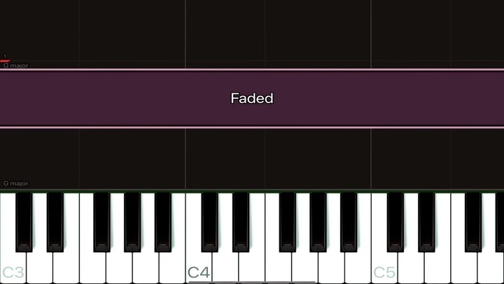 Alan Walker - Faded ( Piano Tutorial ) LEVEL: EASY （钢琴教程）简单版