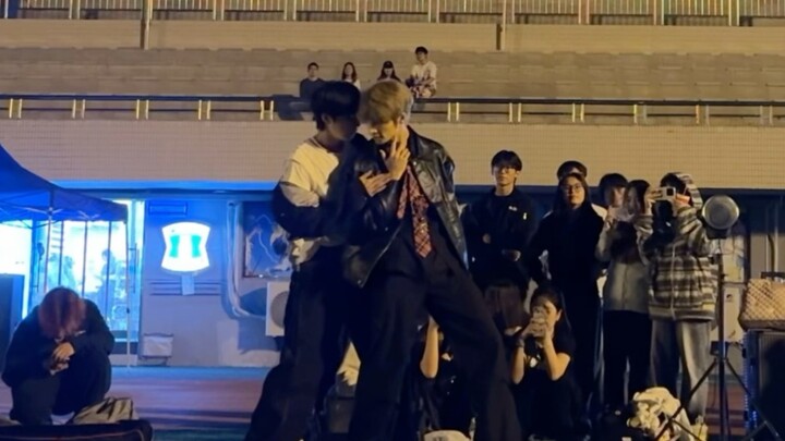 Full Version of Male College Student's Energetic Dance on the Sports Field