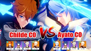 Ayato C0 vs Childe C0 National Team DPS & Support Showdown - Who is The Best?