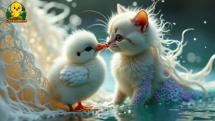 Hero Chick Saves the Cat Mermaid | Ocean Adventure for Kids