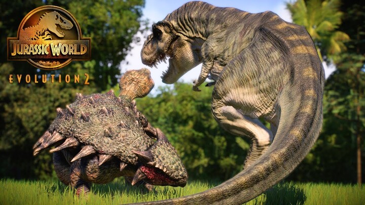 T-Rex vs Ankylosaurus 🦖 Jurassic World Evolution 2 - Tales From Isla Sorna [4K]