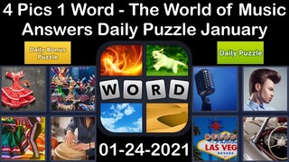 4 Pics 1 Word - The World of Music - 24 January 2021 - Answer Daily Puzzle + Daily Bonus Puzzle