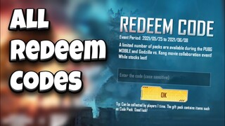 PUBG MOBILE Traverse Redeem Code | PUBG MOBILE New Redeem Codes | GODZILLA VS KONG Redeem Code