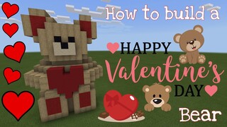 How to build a Valentine's Bear in Minecraft!! (Valentines Day Special)