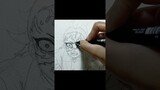 Drawing Genya Shinazugawa |Demon Form| Demon Slayer: Kimetsu no Yaiba (鬼滅の刃) #shorts #demonslayer