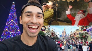 Christmas At Magic Kingdom! Riding The JINGLE Cruise With SANTA & Weird Fireworks Situation