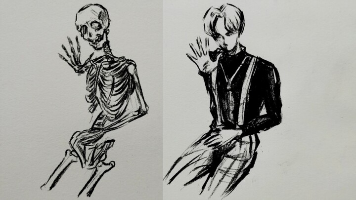 Draw only because you draw the bones first...