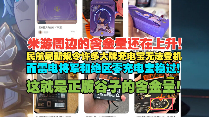 هذا هو القيمة الحقيقية لمنتجات Mihoyo الأصلية! شاحن الطاقة المحمول الخاص بالجنرال رايدن وشاحن Zero D