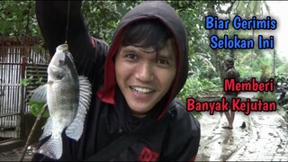 Mancing Di kala Hujan Gerimis Di Selokan - Banyak Kejutan Broo