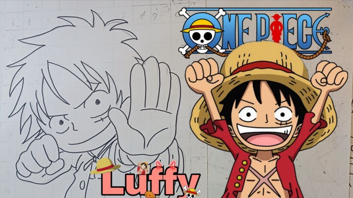 menggambar luffy dari anime one piece