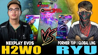 MAINIT NA LABAN! H2WO BENEDETTA vs. RYU TOP 1 GLOBAL LING in RANK! ~ MOBILE LEGENDS