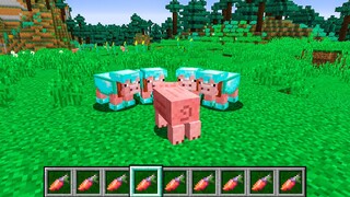 เมื่อผมกลายเป็นหมูที่มีกองทัพหมูสุดเทพ ฆ่า IRON GOLEM ภายใน 5 วิ! l Minecraft ( แปลงร่าง )