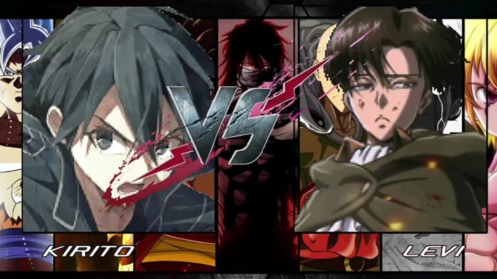 Levi vs Kirito anime mugen