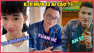 KHÁM PHÁ ACC LỘC BIGNOSE , TUẤN HC, ÂN ST | K/D MÙA 13 CỦA 3 YOUTUBER LÀ BAO NHIÊU? || PUBG MOBILE