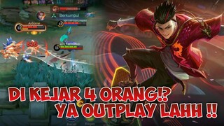 DIKEJAR 4 ORANG!? AUTO OUTPLAY BOSS - Mobile Legends