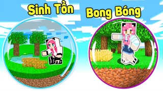 PANDA THỬ THÁCH SINH TỒN THẾ GIỚI BONG BÓNG TRONG MINECRAFT TẬP 1*1 NGÀY MỀU SỐNG TRONG BONG BÓNG