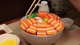 The freshest ingredients! This salmon rice bowl is too advanced! 【Lego stop motion animation】