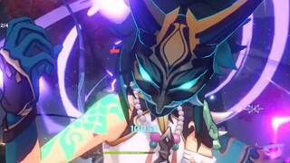 【原神】魈宝亲自上线刷副本，一跳百米之高！