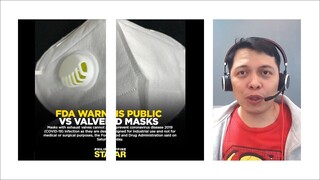 FDA warns public vs valved masks Reaction | Richard Benito | Pambansang Reactor