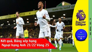 Kết quả ngoại hạng anh vòng 25, Bảng xếp hạng I Premier league 21/22