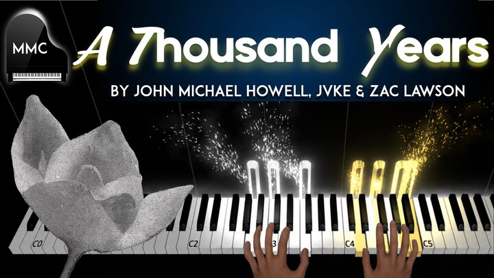 A Thousand Years by  John Michael Howell, JVKE & Zac Lawson piano cover/tutorial + sheet music