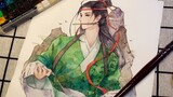 [Hand-painted Watercolor] Draw a picture of Mr. Shen who I can't get