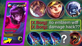 DYRROTH WITHOUT EMBLEM TALENT STILL A BEAST! | BEST HERO TO PUSH RANK & BUILD FOR 1 SHOT - MLBB