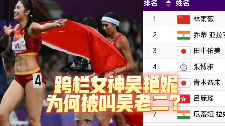 Mengapa “dewi lari rintangan” Wu Yanni dijuluki “Wu Lao’er”? Ia kerap menempati posisi kedua dalam b
