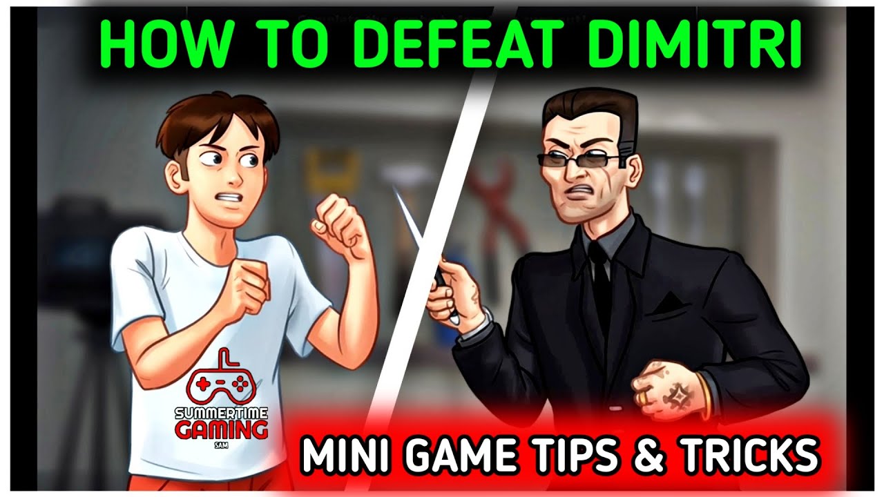 HOW TO WIN FIGHT WITH DIMITRI IN SUMMERTIME SAGA GAME 🔥 SUMMERTIME SAGA  MINI GAME TIPS & TRICKS - BiliBili