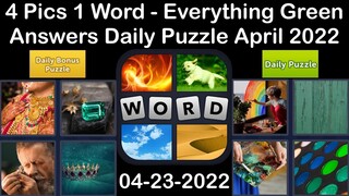 4 Pics 1 Word - Everything Green - 23 April 2022 - Answer Daily Puzzle + Bonus Puzzle