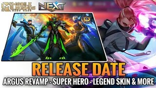 TANGGAL RILIS! ARGUS REVAMP - SUPERHERO - COLLECTOR & LEGEND SKIN | Mobile Legends #WhatsNEXT Eps.53