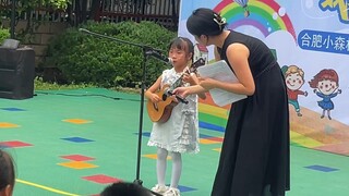 At the graduation ceremony, the child burst into tears as soon as he opened his mouth...