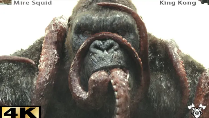 【4K】King Kong VS. Mire Squid