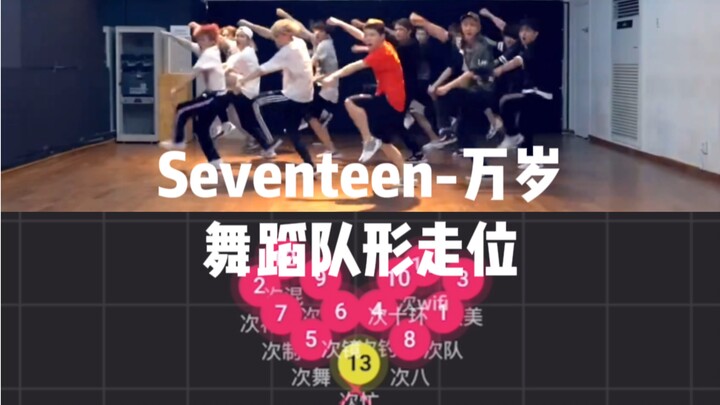 Seventeen-万岁 舞蹈队形走位｜从没见过这么混乱又整齐的动线