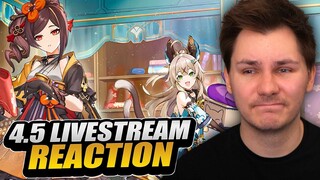 The New Genshin Impact Update Is...Interesting | 4.5 LIVESTREAM REACTION