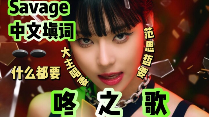 Savage中文填词——《咚之歌》